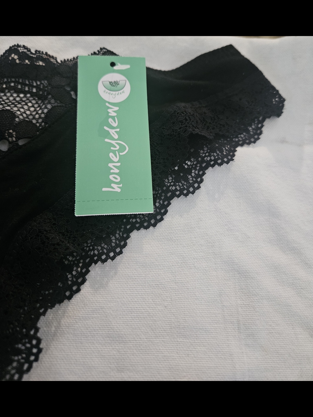 Honeydew Intimates Black Lace Thong - Picture 8 of 8